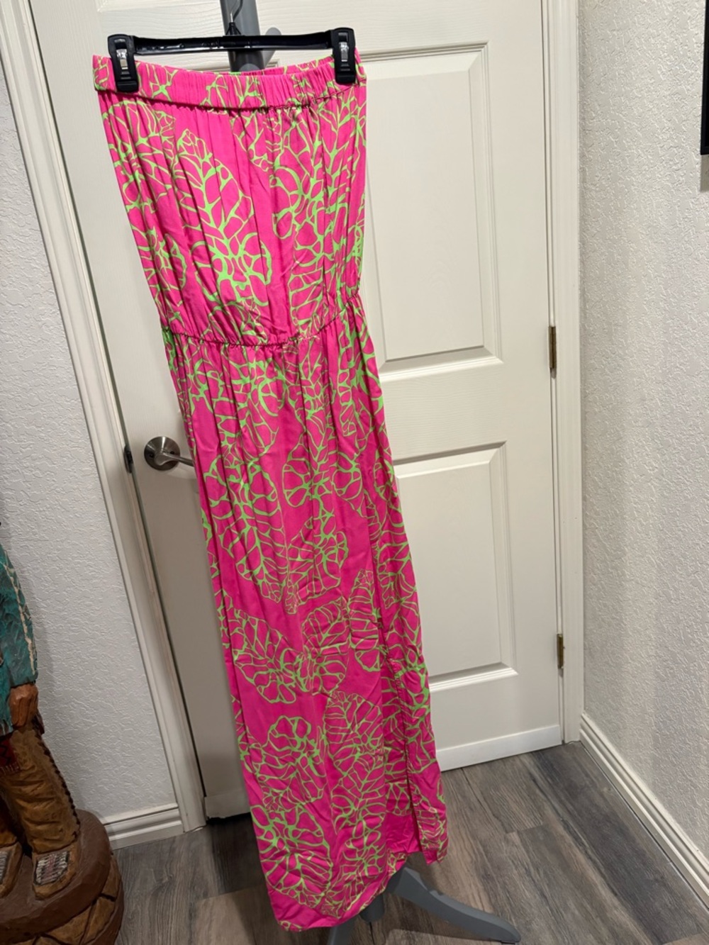 escapada Hot Pink and Lime Green Tropical Maxi